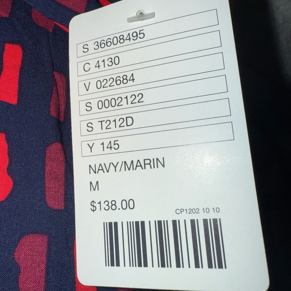Anthropologie 11:1 Tylho Button Up Navy and Red Dress with Pockets!-Medium- NWT - Picture 6 of 7